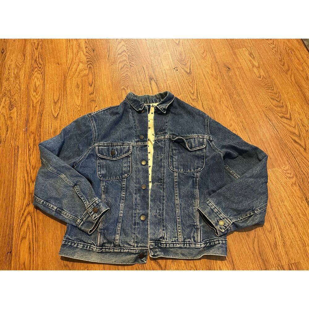 Gap Vintage Denim lined Jean jacket made in USA size medium 100% cotton